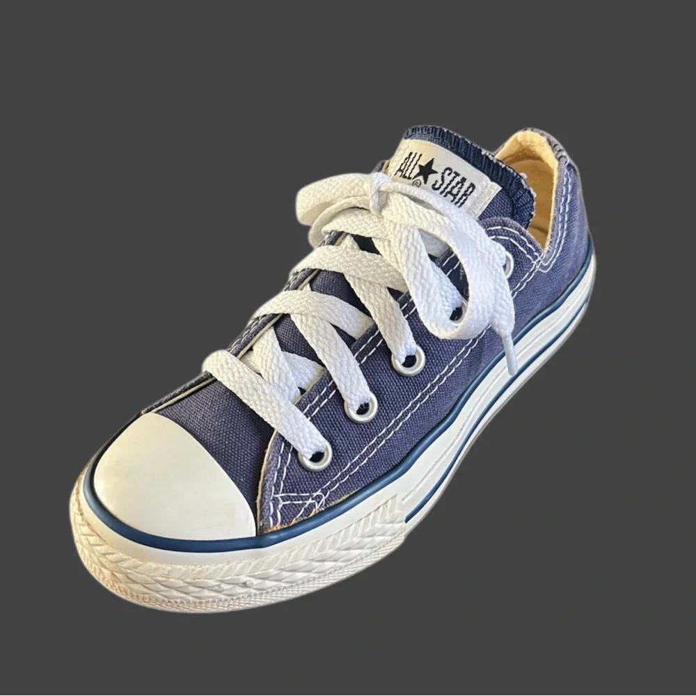 Converse Youth Low Top Navy Denim Sneaker Sz 12